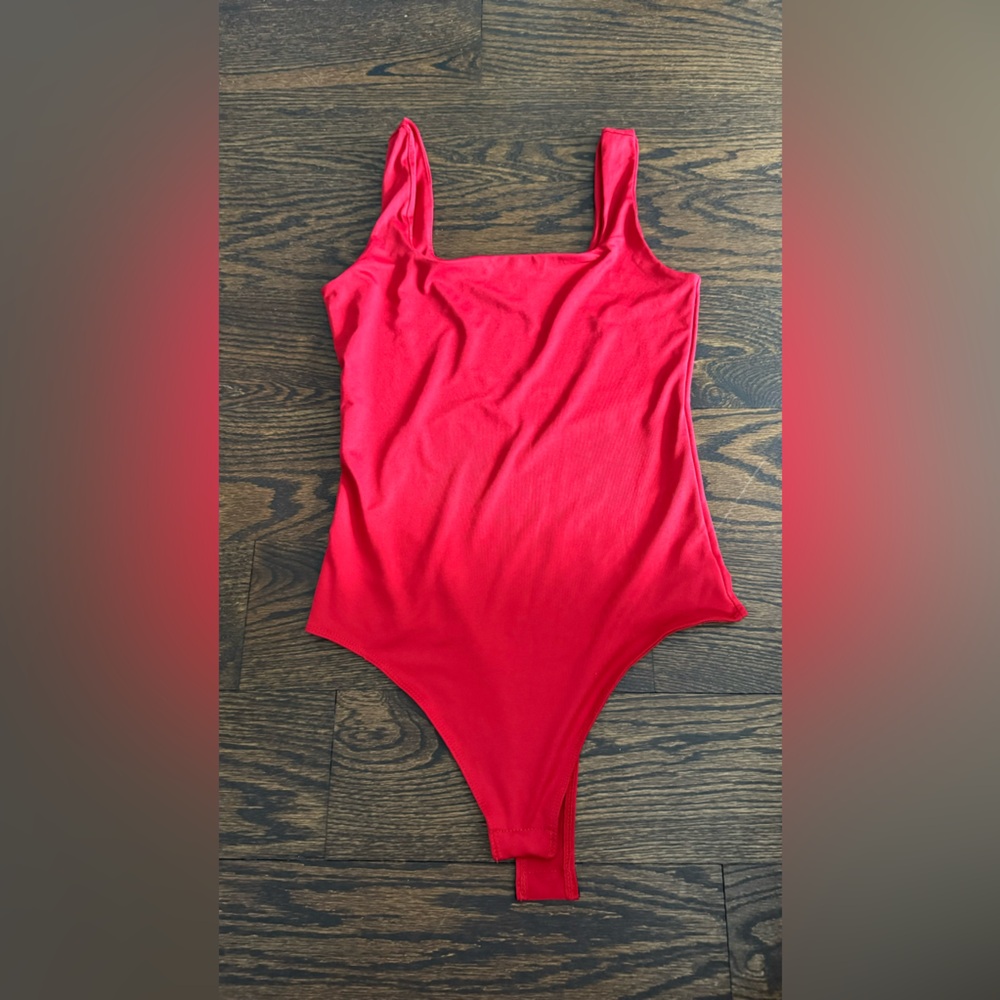 Medium Red Live in the moment tank top bodysuit